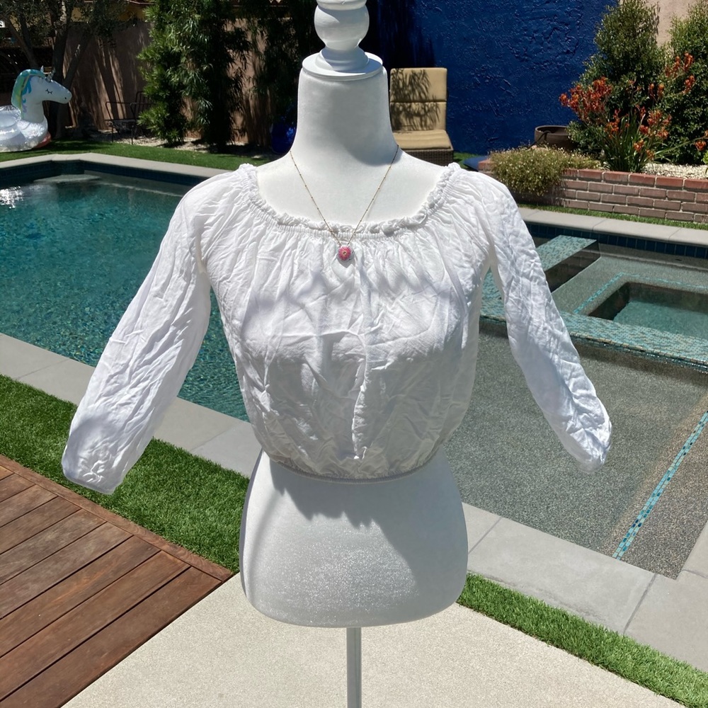Brandy Melville white one size top
